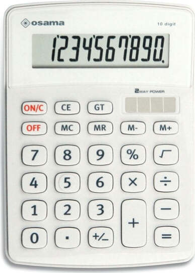 Calcolatrice da tavolo OS 502 - 10 cifre - bianco - Osama Cancelleria e prodotti per ufficio/Elettronica per ufficio/Calcolatrici/Finanziarie Eurocartuccia - Pavullo, Commerciovirtuoso.it