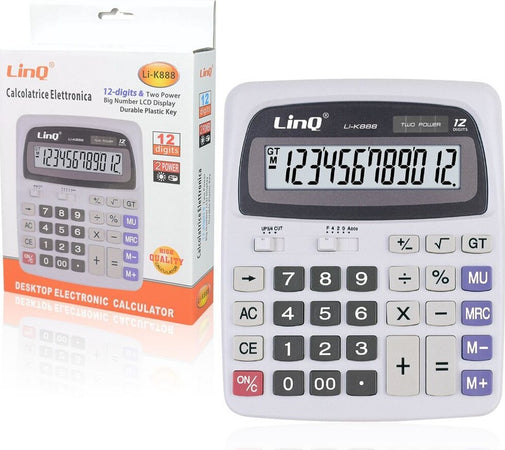 Calcolatrice Elettronica Li-k888 Display Lcd 12 Cifre A Grandi Numeri 2 Power Cancelleria e prodotti per ufficio/Elettronica per ufficio/Calcolatrici/Scientifiche Trade Shop italia - Napoli, Commerciovirtuoso.it