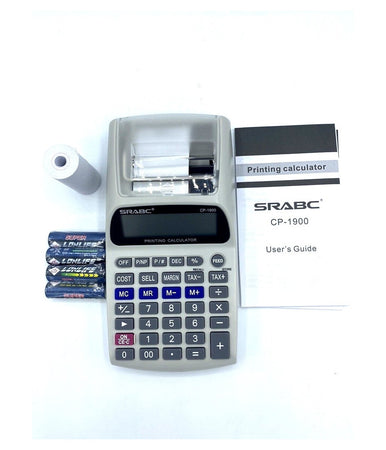 Calcolatrice Scrivente Con Display Lcd 12 Cifre Scontrino Stampato Non Fiscale