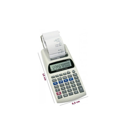 Calcolatrice Scrivente Con Display Lcd 12 Cifre Scontrino Stampato Non Fiscale