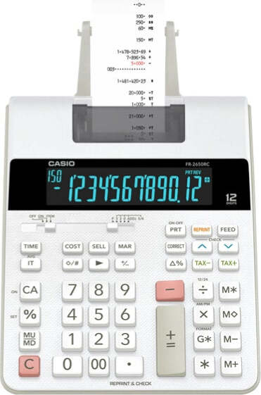 Calcolatrice scrivente FR-2650RC - 12 cifre - Casio Cancelleria e prodotti per ufficio/Elettronica per ufficio/Calcolatrici/Finanziarie Eurocartuccia - Pavullo, Commerciovirtuoso.it
