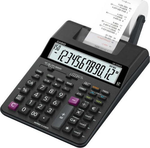 Calcolatrice scrivente HR-150RCE - 12 cifre - con adattatore - nero - Casio Cancelleria e prodotti per ufficio/Elettronica per ufficio/Calcolatrici/Finanziarie Eurocartuccia - Pavullo, Commerciovirtuoso.it
