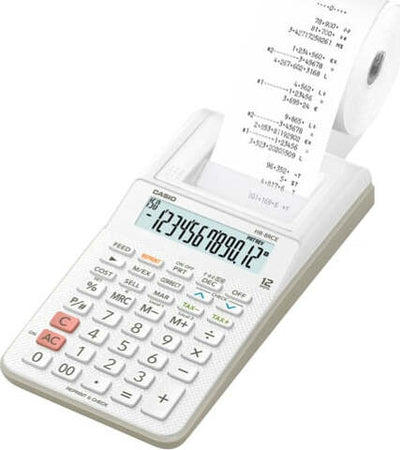 Calcolatrice scrivente HR-8RCE - 12 cifre - bianco - Casio Cancelleria e prodotti per ufficio/Elettronica per ufficio/Calcolatrici/Finanziarie Eurocartuccia - Pavullo, Commerciovirtuoso.it