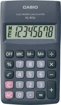 Calcolatrice tascabile HL - 815L BL - 8 cifre - grigio - Casio Cancelleria e prodotti per ufficio/Elettronica per ufficio/Calcolatrici/Semplici Eurocartuccia - Pavullo, Commerciovirtuoso.it