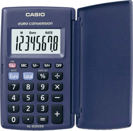 Calcolatrice tascabile HL-820VERA - 8 cifre - blu - Casio Cancelleria e prodotti per ufficio/Elettronica per ufficio/Calcolatrici/Semplici Eurocartuccia - Pavullo, Commerciovirtuoso.it
