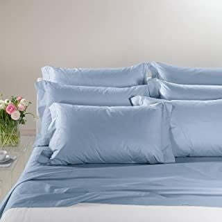 Caleffi - Completo-lenzuola Percalle Tinta Unita Matrimoniale Azzurro Casa e cucina/Tessili per la casa/Biancheria da letto/Lenzuola e federe/Set di lenzuola e federe Biancheria Arredo Home - Nola, Commerciovirtuoso.it