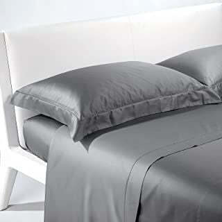 Caleffi - Completo-lenzuola Raso Tinta Unita Matrimoniale Grigio Casa e cucina/Tessili per la casa/Biancheria da letto/Lenzuola e federe/Set di lenzuola e federe Biancheria Arredo Home - Nola, Commerciovirtuoso.it
