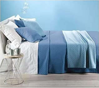 Caleffi - Copriletto-non-trapuntato Rodeo Tinta Unita Piazza e Mezza Bluette Casa e cucina/Tessili per la casa/Biancheria da letto/Copriletti Biancheria Arredo Home - Nola, Commerciovirtuoso.it