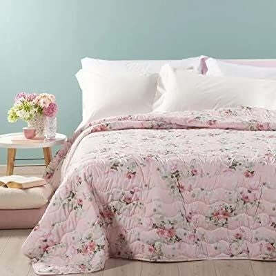 Caleffi - Copriletto-trapuntato Flores 00033 Singolo Rosa Casa e cucina/Tessili per la casa/Biancheria da letto/Copriletti Biancheria Arredo Home - Nola, Commerciovirtuoso.it