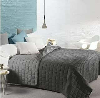 Caleffi - Copriletto-trapuntato Modern Tinta Unita Matrimoniale Antracite Casa e cucina/Tessili per la casa/Biancheria da letto/Copriletti Biancheria Arredo Home - Nola, Commerciovirtuoso.it