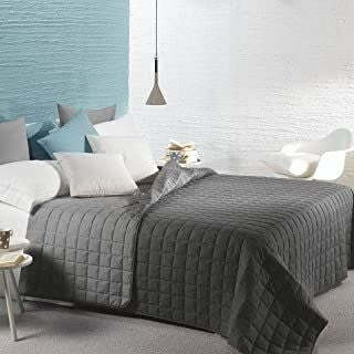 Caleffi - Copriletto-trapuntato Modern Tinta Unita Singolo Antracite Casa e cucina/Tessili per la casa/Biancheria da letto/Copriletti Biancheria Arredo Home - Nola, Commerciovirtuoso.it