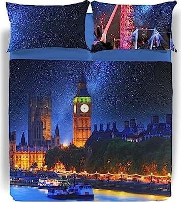 Caleffi - Lenzuolo-copriletto Magical London Fotografico Matrimoniale Casa e cucina/Tessili per la casa/Biancheria da letto/Copriletti Biancheria Arredo Home - Nola, Commerciovirtuoso.it