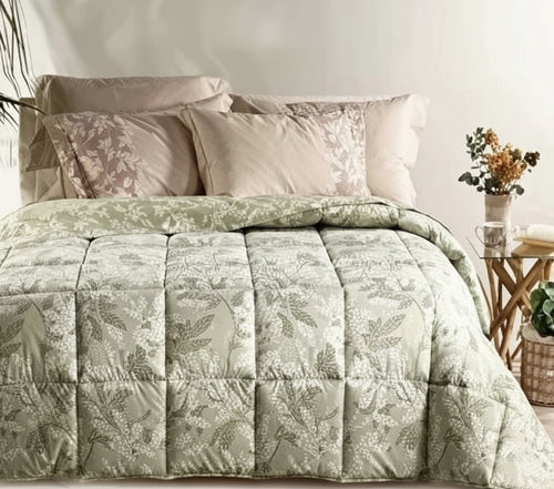 Caleffi - Trapunta Evergreen Floreale Matrimoniale Giada Casa e cucina/Tessili per la casa/Biancheria da letto/Coperte e trapunte/Trapunte Biancheria Arredo Home - Nola, Commerciovirtuoso.it