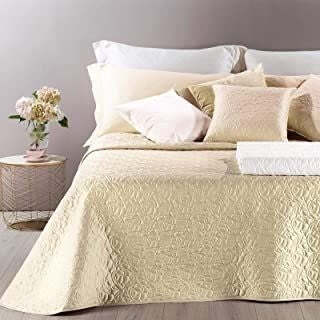 Caleffi 76587 Raso di Cotone Patricia Copriletto Primaverile per Matrimoniale Letto, Avorio Casa e cucina/Tessili per la casa/Biancheria da letto/Copriletti Biancheria Arredo Home - Nola, Commerciovirtuoso.it