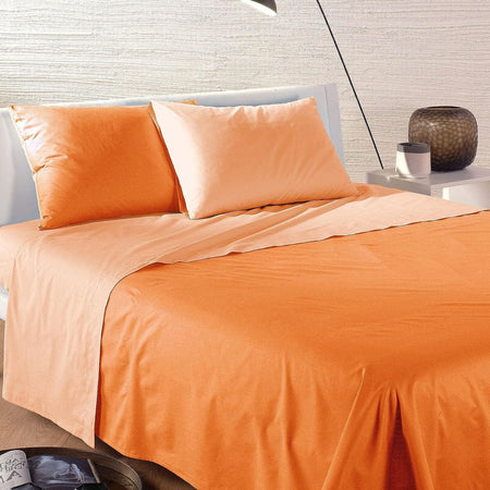 Caleffi Bikolor Lenzuola Copriletto, Cotone , Arancio, Matrimoniale, 63508 , Caleffi Casa e cucina/Tessili per la casa/Biancheria da letto/Copriletti Biancheria Arredo Home - Nola, Commerciovirtuoso.it