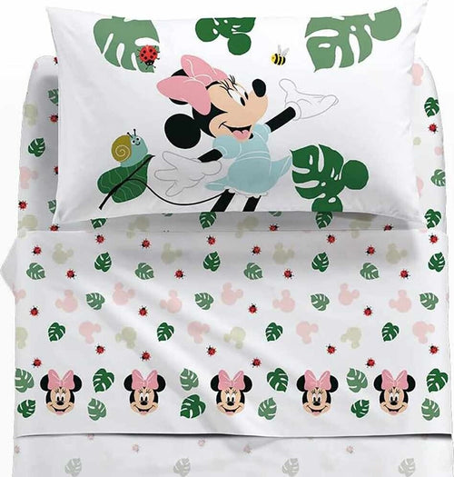 CALEFFI-COMPLETO-LENZUOLA-1-PIAZZA-E-MEZZA-MINNIE-GARDEN-DISNEY