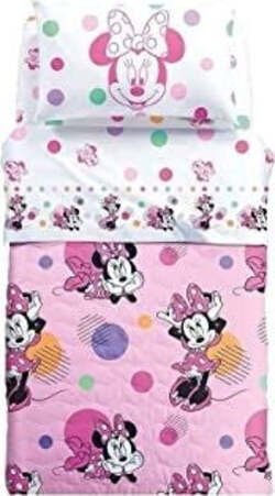 Caleffi Completo Lenzuola in Puro Cotone Art. Minnie Allegra - Fantasia, 1 Piazza e 1/2 Casa e cucina/Tessili per la casa/Biancheria per la cameretta/Lenzuola e federe/Set di lenzuola e federe Biancheria Arredo Home - Nola, Commerciovirtuoso.it