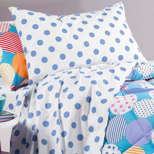Caleffi Completo lenzuola letto Singolo Bimbo/Bimba Completo Letto 1 Piazza a Pois Candy Lenzuola Bianche e Blu Casa e cucina/Tessili per la casa/Biancheria per la cameretta/Lenzuola e federe/Set di lenzuola e federe La Bottega del Risparmio - Bari, Commerciovirtuoso.it