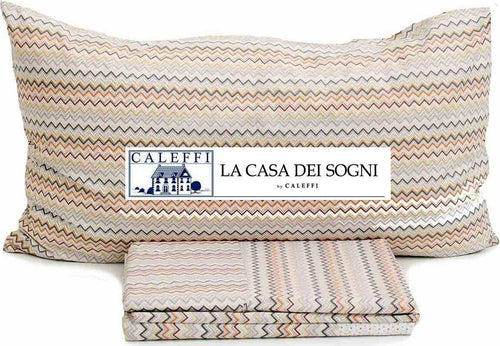 Caleffi Completo Lenzuola Letto Singolo Fantasia a Zig Zag Set Completo Letto 1 Piazza Righe Multi Colore Interni Tortora 100% Cotone Casa e cucina/Tessili per la casa/Biancheria da letto/Lenzuola e federe/Set di lenzuola e federe La Bottega del Risparmio - Bari, Commerciovirtuoso.it