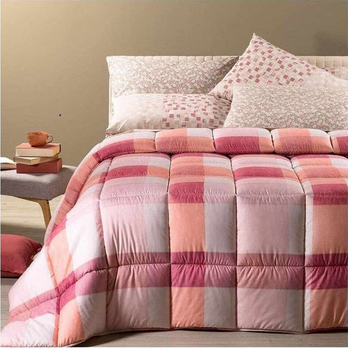 Caleffi-Trapunta-COTTAGE-Letto-Matrimoniale-Microfibra-colore-CORALLO