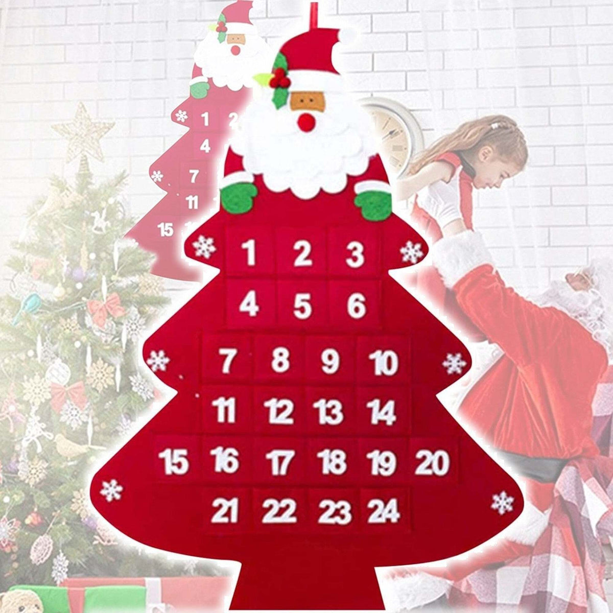 BESTOYARD 4 Pezzi Calzini Porta Posate Natalizi - Decorazioni Per Albero E Tavola Con Forchetta E Cucchiaio Finiti A Maglia