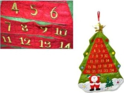 CALENDARIO AVVENTO ALBERO DI NATALE FELTRO NUMERI TASCHE DECORAZIONI NATALIZIE  Trade Shop italia - Napoli, Commerciovirtuoso.it