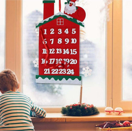 Calendario Avvento Casetta Di Babbo Natale 60cm In Feltro Decorazioni Natalizie Casa e cucina/Decorazioni per interni/Addobbi e decorazioni per ricorrenze/Decorazioni natalizie/Calendari dell'avvento Trade Shop italia - Napoli, Commerciovirtuoso.it