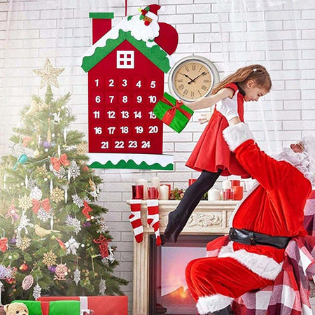 Calendario Avvento Casetta Di Babbo Natale 60cm In Feltro Decorazioni Natalizie Casa e cucina/Decorazioni per interni/Addobbi e decorazioni per ricorrenze/Decorazioni natalizie/Calendari dell'avvento Trade Shop italia - Napoli, Commerciovirtuoso.it