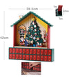 Calendario Avvento Casetta Di Babbo Natale Legno Cassetti Decorazioni Natalizie