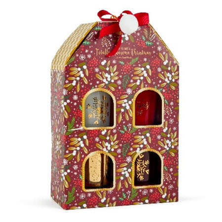 Casetta con 4 candele profumate in cera e vetro per profumazione ambienti