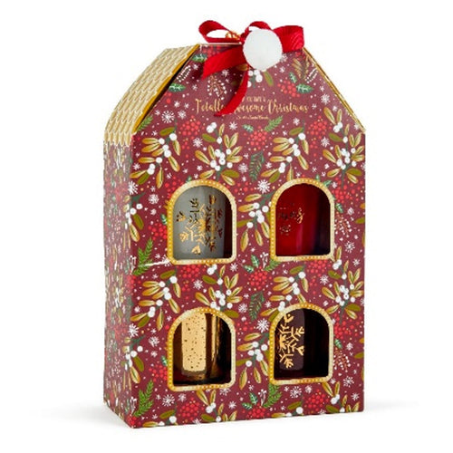 Casetta con 4 candele profumate in cera e vetro per profumazione ambienti