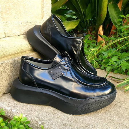 Calibro Scarpa Uomo Stringata Suola Gomma 6 Cm Scarpe Comfort Fodera in Vitello Lacci Moda/Uomo/Scarpe/Scarpe stringate basse D'Avanzo Clazature - Nola, Commerciovirtuoso.it
