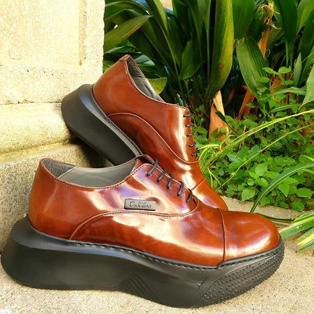 Calibro Scarpe Stringate Nere Uomo Maxi Suola Scarpa Plateau 6 Cm Effetto Extra Comfort Con Fondo Antiscivolo Logo Laterale Moda/Uomo/Scarpe/Scarpe stringate basse D'Avanzo Clazature - Nola, Commerciovirtuoso.it