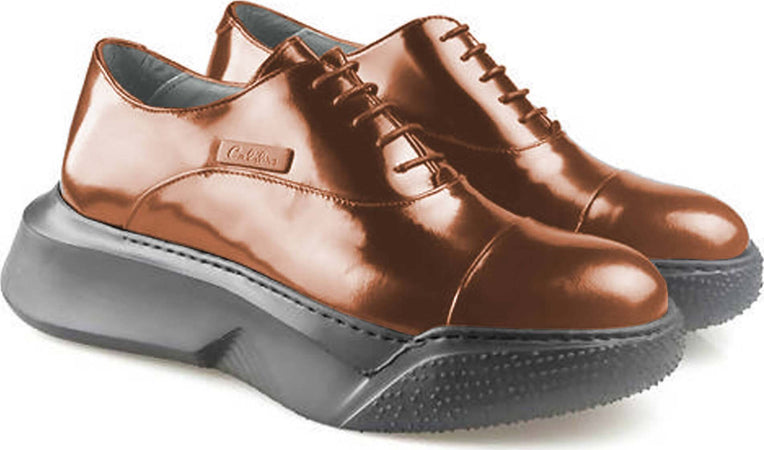 Calibro Scarpe Stringate Nere Uomo Maxi Suola Scarpa Plateau 6 Cm Effetto Extra Comfort Con Fondo Antiscivolo Logo Laterale Moda/Uomo/Scarpe/Scarpe stringate basse D'Avanzo Clazature - Nola, Commerciovirtuoso.it