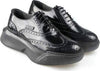 Calibro Scarpe Stringate Uomo Scarpa Francesina Lacci Suola in Gomma 6cm Scarpa Antiscivolo Comfort Fodera in Vitello Coda di Rondine Moda/Uomo/Scarpe/Scarpe stringate basse D'Avanzo Clazature - Nola, Commerciovirtuoso.it