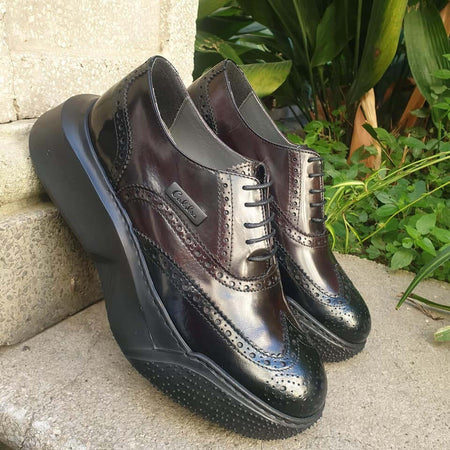 Calibro Scarpe Stringate Uomo Scarpa Francesina Lacci Suola in Gomma 6cm Scarpa Antiscivolo Comfort Fodera in Vitello Coda di Rondine Moda/Uomo/Scarpe/Scarpe stringate basse D'Avanzo Clazature - Nola, Commerciovirtuoso.it
