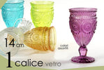 Calice Vino Bicchiere Cocktail Acqua Drink Colori Assortiti 14cm In Vetro 628023 Casa e cucina/Stoviglie/Bicchieri e cristalli/Calici da acqua Trade Shop italia - Napoli, Commerciovirtuoso.it