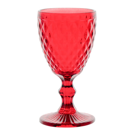 Calice in vetro rosso per decorazioni natalizie 210 ml
