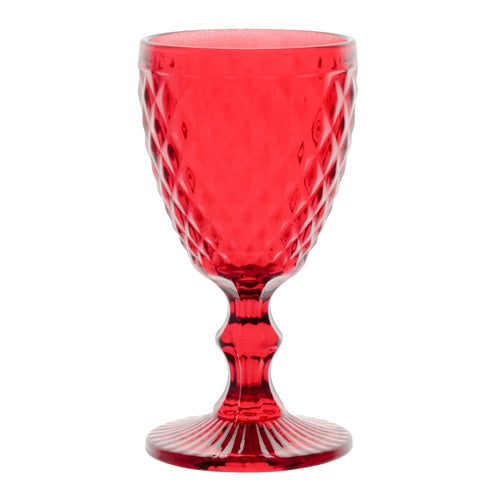 Calice in vetro rosso per decorazioni natalizie 210 ml