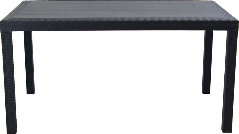 CALIGOLA---set-tavolo-fisso-in-wicker-cm-150x90-compreso-di-6-sedute-Antracite-Milani-Home
