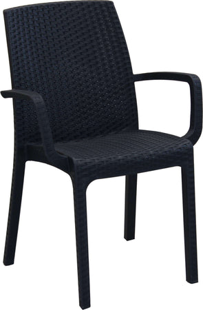 CALIGOLA---set-tavolo-fisso-in-wicker-cm-150x90-compreso-di-6-sedute-Antracite-Milani-Home