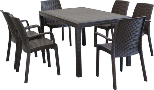 CALIGOLA---set-tavolo-fisso-in-wicker-cm-150x90-compreso-di-6-sedute-Marrone-Milani-Home