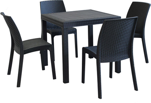 CALIGOLA---set-tavolo-fisso-in-wicker-cm-80x80x74-h-compreso-di-4-sedute-Antracite-Milani-Home