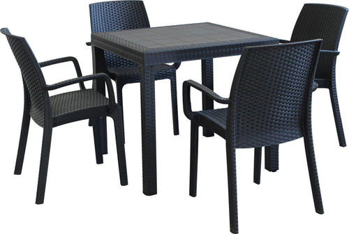 CALIGOLA---set-tavolo-fisso-in-wicker-cm-80x80x74-h-compreso-di-4-sedute-Antracite-Milani-Home