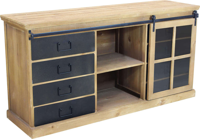 CALIN---madia-industrial-in-metallo-e-legno-Marrone-Milani-Home