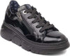 Callaghan-sneakers-donna-Baccara-in-vernice-negro-con-lacci-e-zip-51801