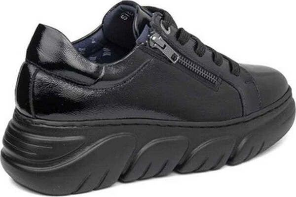 Callaghan-sneakers-donna-Baccara-in-vernice-negro-con-lacci-e-zip-51801