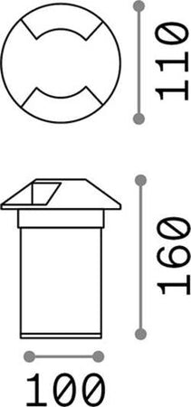 Calpestabile-Moderno-Rocket-2-Alluminio-Cromo-1-Luce-3,5W-3000K-Luce-Calda