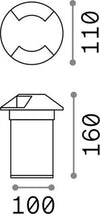 Calpestabile-Moderno-Rocket-2-Alluminio-Cromo-1-Luce-3,5W-4000K-Luce-Naturale