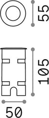 Calpestabile-Moderno-Rocket-Mini-Alluminio-Cromo-1-Luce-2W-4000K-Luce-Naturale